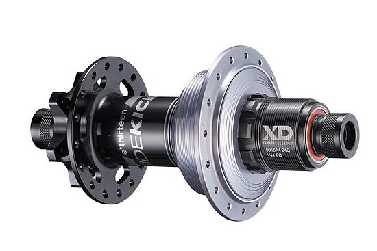 E*THIRTEEN SIDEKICK GR SUPER BOOST HUB RW,  157X12MM,  BLACK/STERLING SILVER Downhill