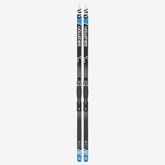 SALOMON AERO GRIP + PROLINK  CLASSIC SKIS INKL. BINDINGS BLACK / BLUE KIDS 151 cm