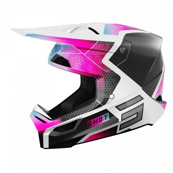 SHOT RACE PHASER  - BLACK BLUE PINK PEARLY XS 53-54cm MIPS