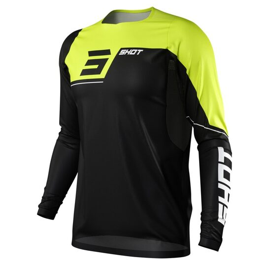 SHOT REVOLT BLACK/YELLOW JERSEY LONG SLEEVES XXL