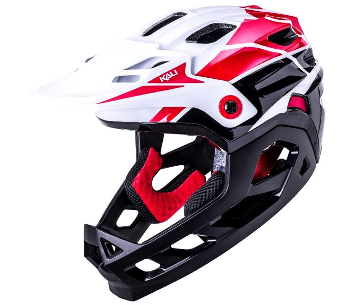 KALI MAYA FULL FACE CHILD RACE Helmet gloss white/red/black Youth S (50-54cm)