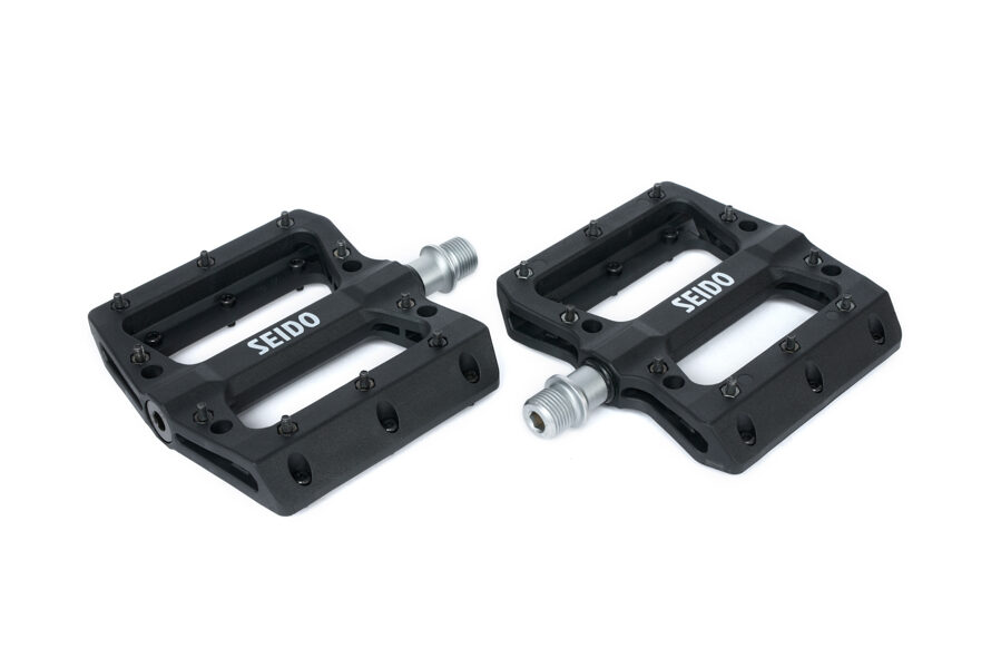 Seido FLANGER Pedals black nylon 113x105mm