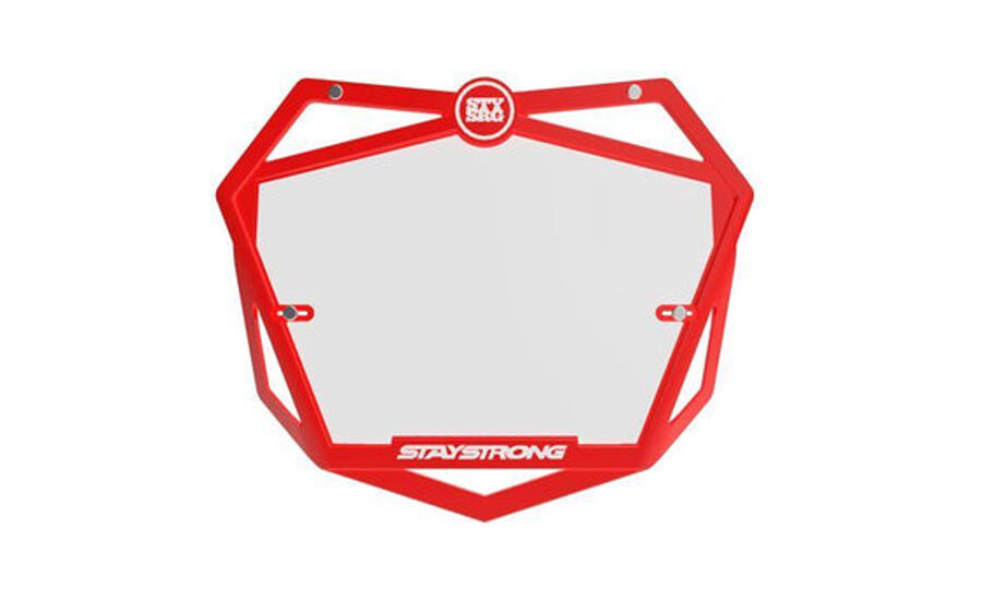 Stay Strong PRIMO 3D PRO Number Plate red