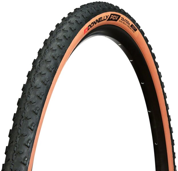 700x33C Donnelly PDX Folding Tire, 33-622, 120TPI, 70a, Tubeless ready, tanwall