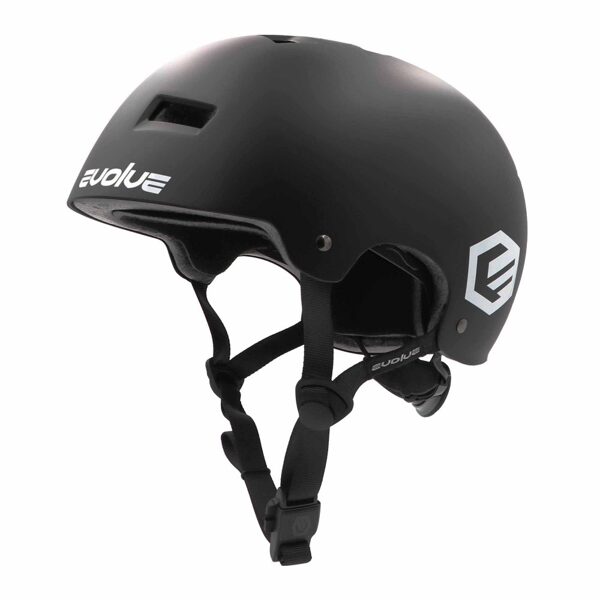EVOLVE CURB EVO HELMET - MATT BLACK. S/M (54-58cm) with fidlock
