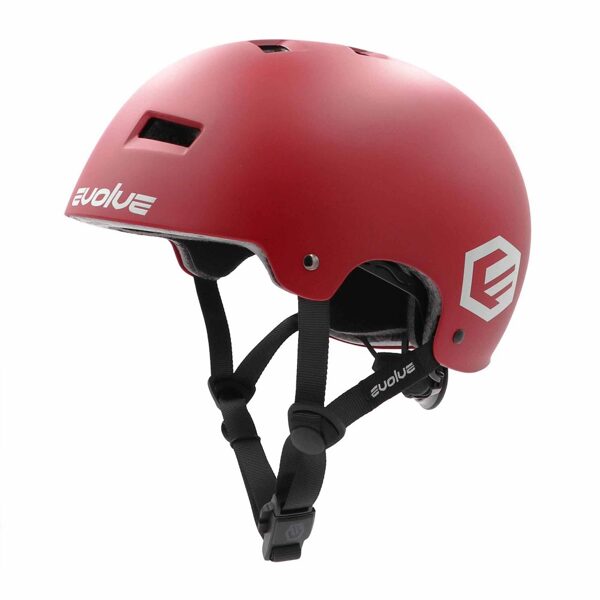 EVOLVE CURB EVO HELMET - MATT BURGUNDY S/M (54-58cm) with fidlock