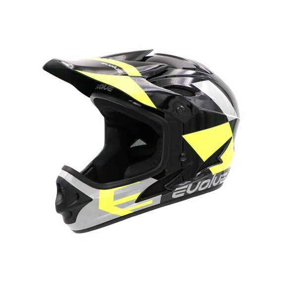 EVOLVE STORM HELMET - GLOSS BLACK / NEON YELLOW with FIDLOCK