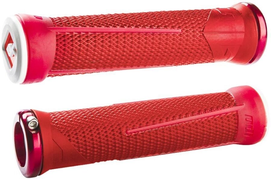 ODI MTB grips AG1 Signature Lock-On 2.1 red-fire red, 135mm red clamps