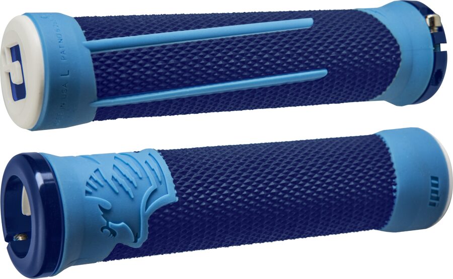 ODI MTB grips AG2 Signature Lock-On 2.1 blue-light blue, 135mm blue clamps