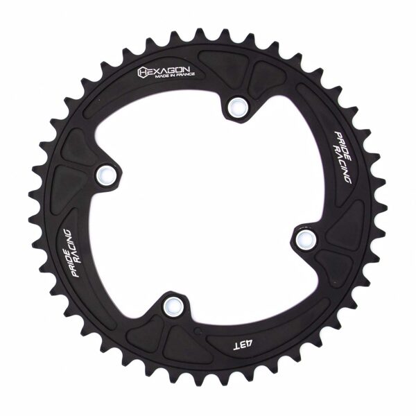 PRIDE HEXAGON SPROCKET 4 BOLTS THREADED BLACK