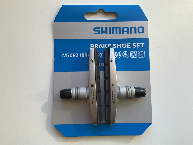 Shimano, brake pad, V-brake, M70R2, Cartridge, for aluminium rim, 1 pair