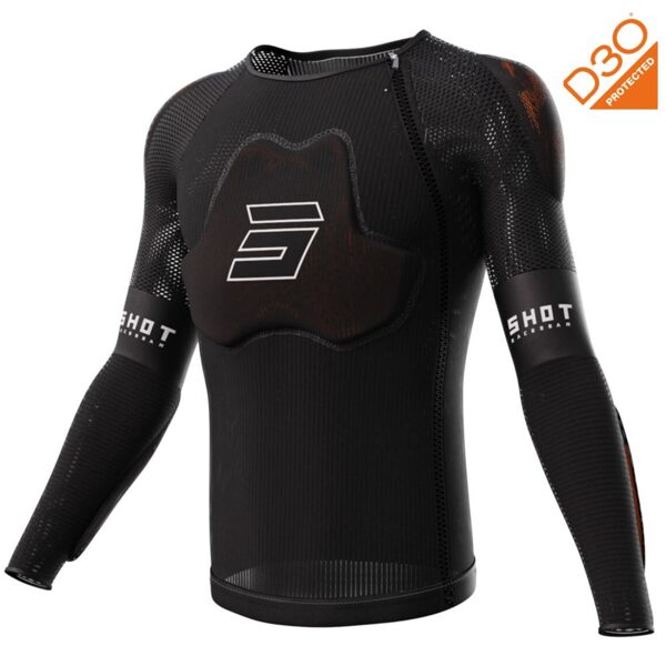 SHOT BODY PROTECTOR RACE D3O LONG SLEEVES BLACK