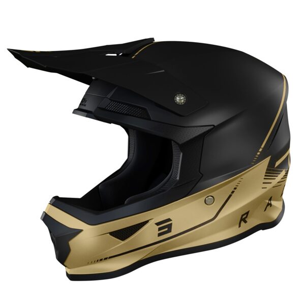 SHOT FURIOUS RAW 3.0 HELMET BLACK/GOLD MATT 