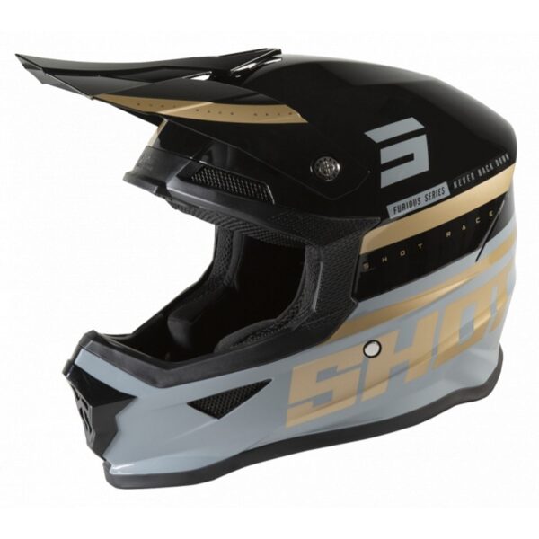 SHOT FURIOUS SHINING HELMET BLACK BRONZE GLOSSY