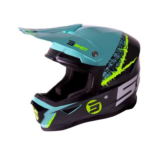 SHOT FURIOUS STORM HELMET GREY GREEN NEON YELLOW GLOSSY M 57-58 cm