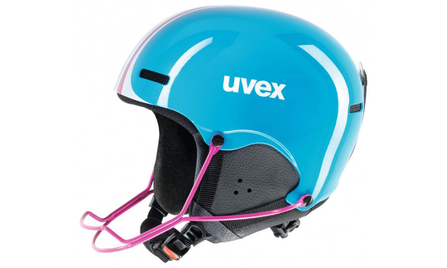 Skiing helmet Uvex hlmt 5 jun race cyan-pink-48-52CM