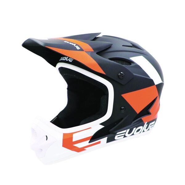 EVOLVE STORM HELMET - MATT BLACK / ORANGE with FIDLOCK